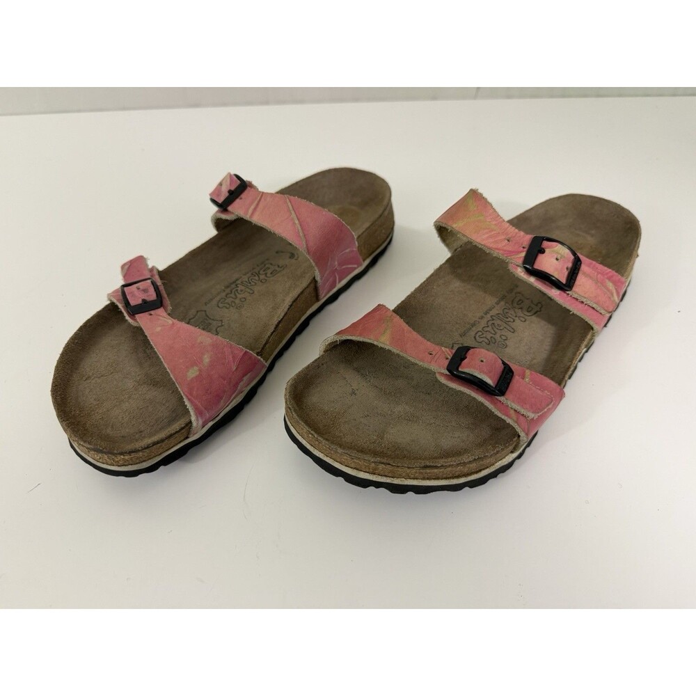 Birkenstocks Birki's Tie Dye Crinkle Pink Sandals Women's EU 37/US 6-6.5 Narrow